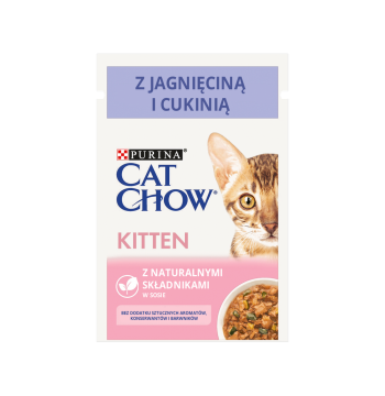 CAT CHOW Kitten Karma z jagnięciną i cukinią w sosie 85g